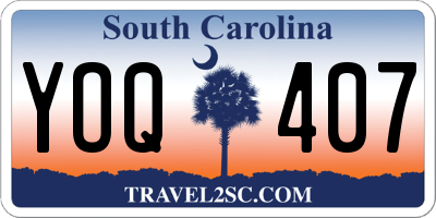 SC license plate YOQ407