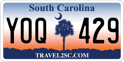 SC license plate YOQ429