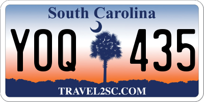 SC license plate YOQ435