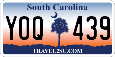 SC license plate YOQ439