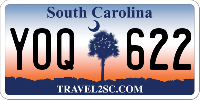 SC license plate YOQ622