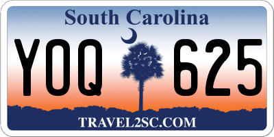 SC license plate YOQ625