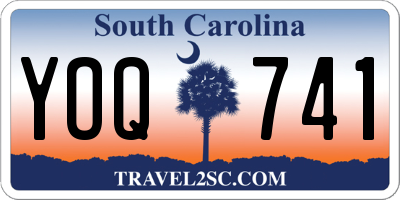 SC license plate YOQ741
