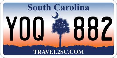 SC license plate YOQ882
