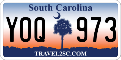 SC license plate YOQ973