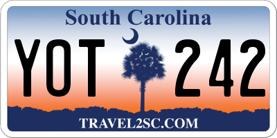 SC license plate YOT242