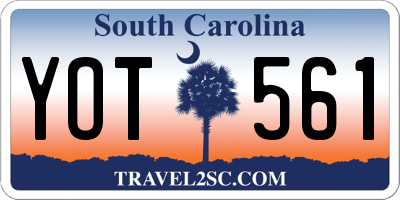 SC license plate YOT561