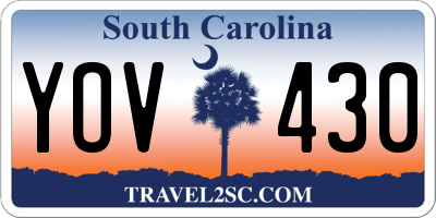 SC license plate YOV430