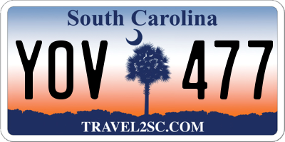 SC license plate YOV477