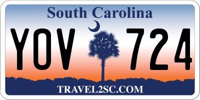 SC license plate YOV724