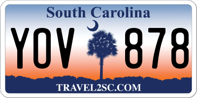 SC license plate YOV878