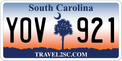 SC license plate YOV921