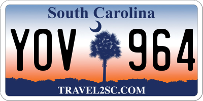 SC license plate YOV964