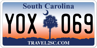 SC license plate YOX069