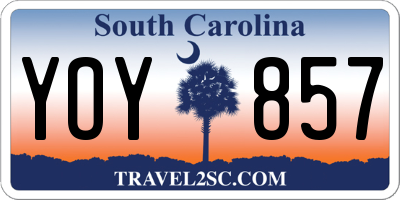 SC license plate YOY857