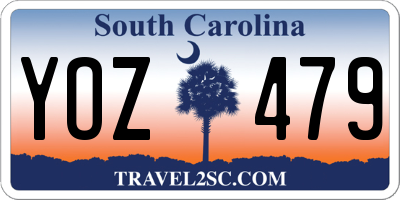 SC license plate YOZ479