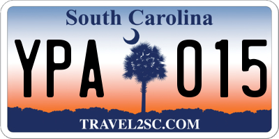 SC license plate YPA015