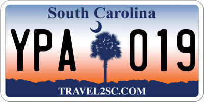 SC license plate YPA019