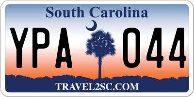 SC license plate YPA044