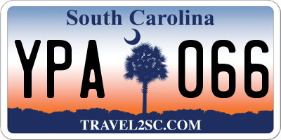 SC license plate YPA066
