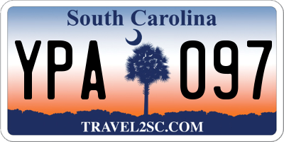 SC license plate YPA097