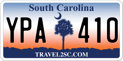 SC license plate YPA410
