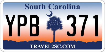 SC license plate YPB371