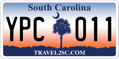 SC license plate YPC011