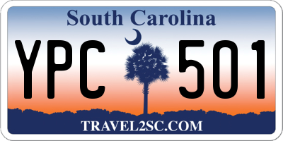 SC license plate YPC501
