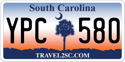 SC license plate YPC580