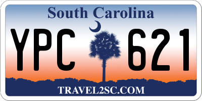 SC license plate YPC621