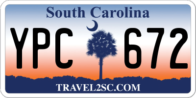 SC license plate YPC672