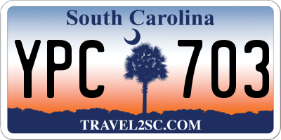 SC license plate YPC703