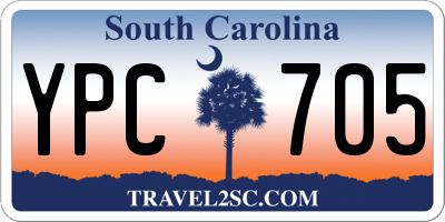 SC license plate YPC705
