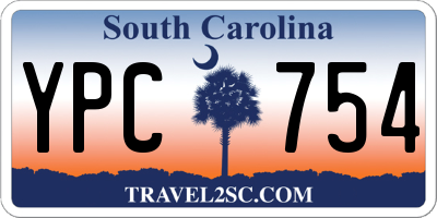 SC license plate YPC754