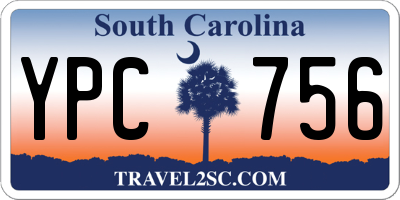 SC license plate YPC756