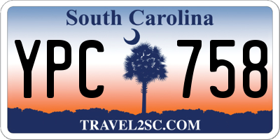 SC license plate YPC758