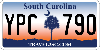 SC license plate YPC790