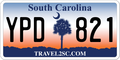 SC license plate YPD821