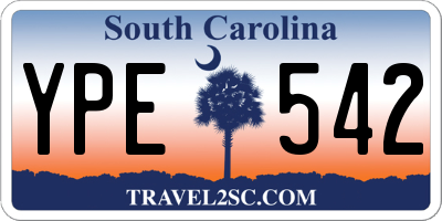 SC license plate YPE542