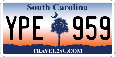 SC license plate YPE959
