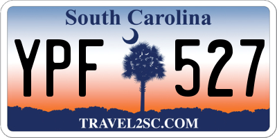 SC license plate YPF527
