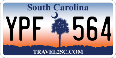 SC license plate YPF564