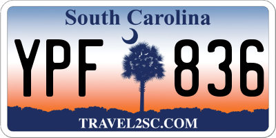 SC license plate YPF836