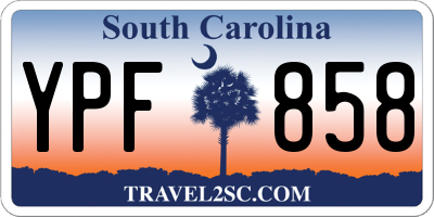 SC license plate YPF858