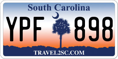 SC license plate YPF898