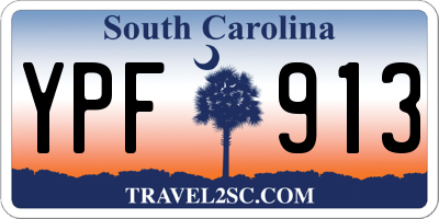 SC license plate YPF913