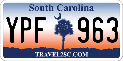 SC license plate YPF963