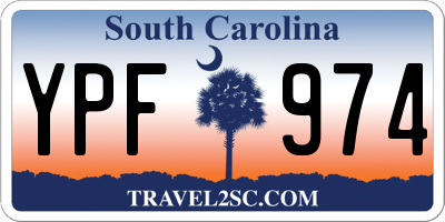 SC license plate YPF974
