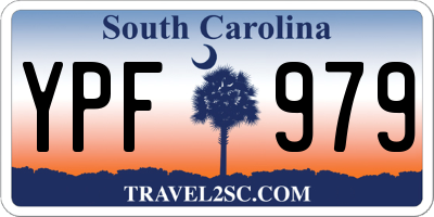 SC license plate YPF979